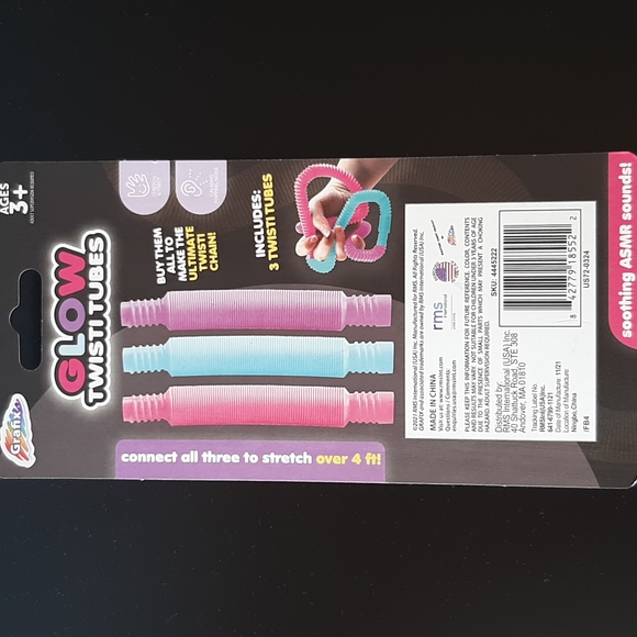 Twisti Tubes Pop Tube Sensory Fidget Toy Grafix 3-count - Picture 6 of 6